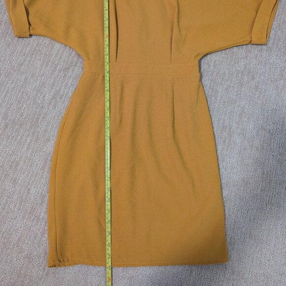 US 4 ASOS Wiggle Mini Dress in Gold NWT - Picture 7 of 7